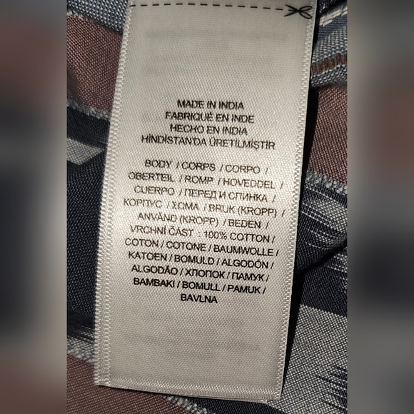 Ralph Lauren Geo-Stripe Cotton Button Shirt Featherweight Long Sleeve Sz M - Picture 15 of 16